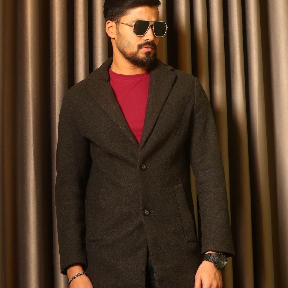 Men's Black Pea Coat